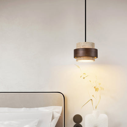 Nakoa – Lampe Suspendue Wabi-Sabi avec Pierres Rétro