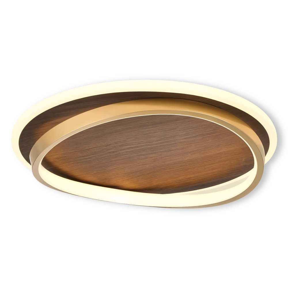 Jian – Lampe de plafond simple en noyer design nordique