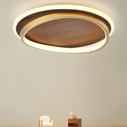 Jian – Lampe de plafond simple en noyer design nordique