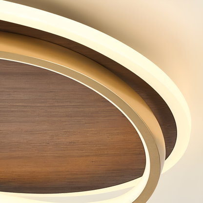 Jian – Lampe de plafond simple en noyer design nordique