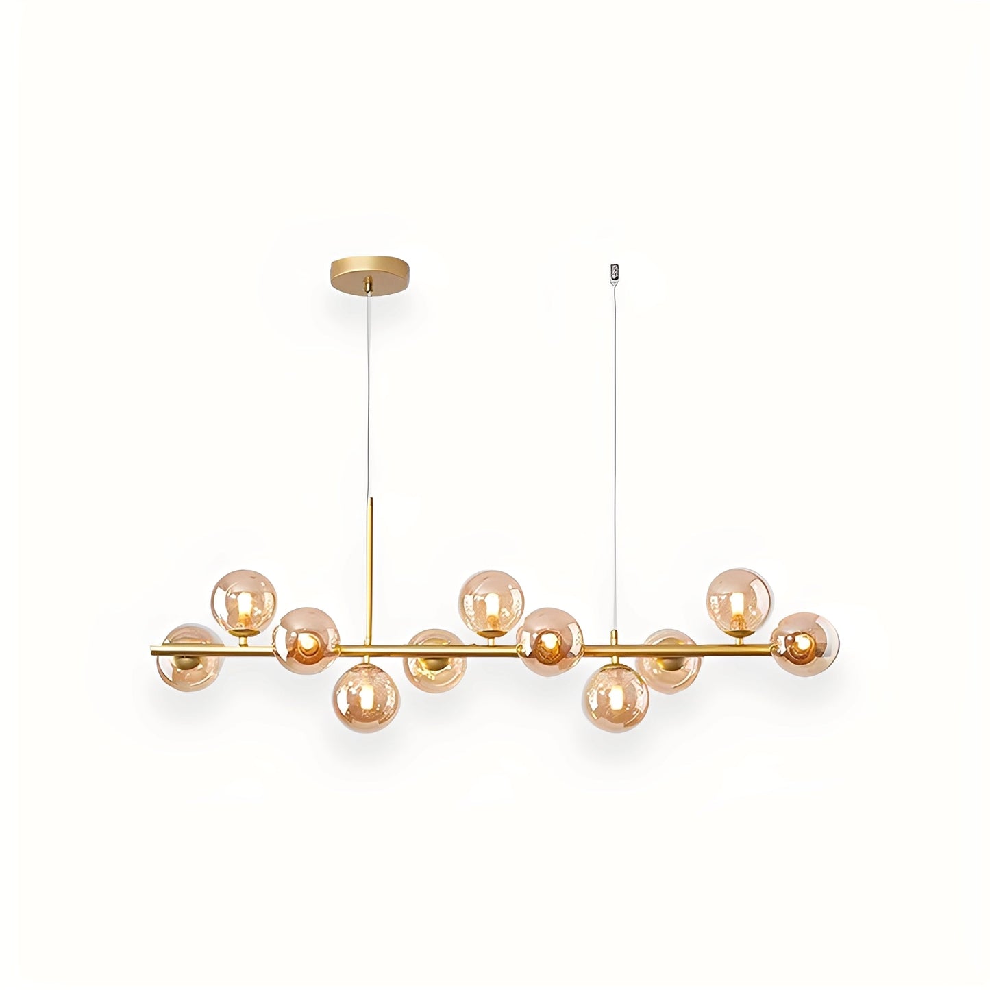 Leonie – Lustre Minimaliste en Verre et Haricots