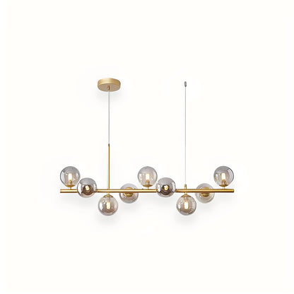 Leonie – Lustre Minimaliste en Verre et Haricots