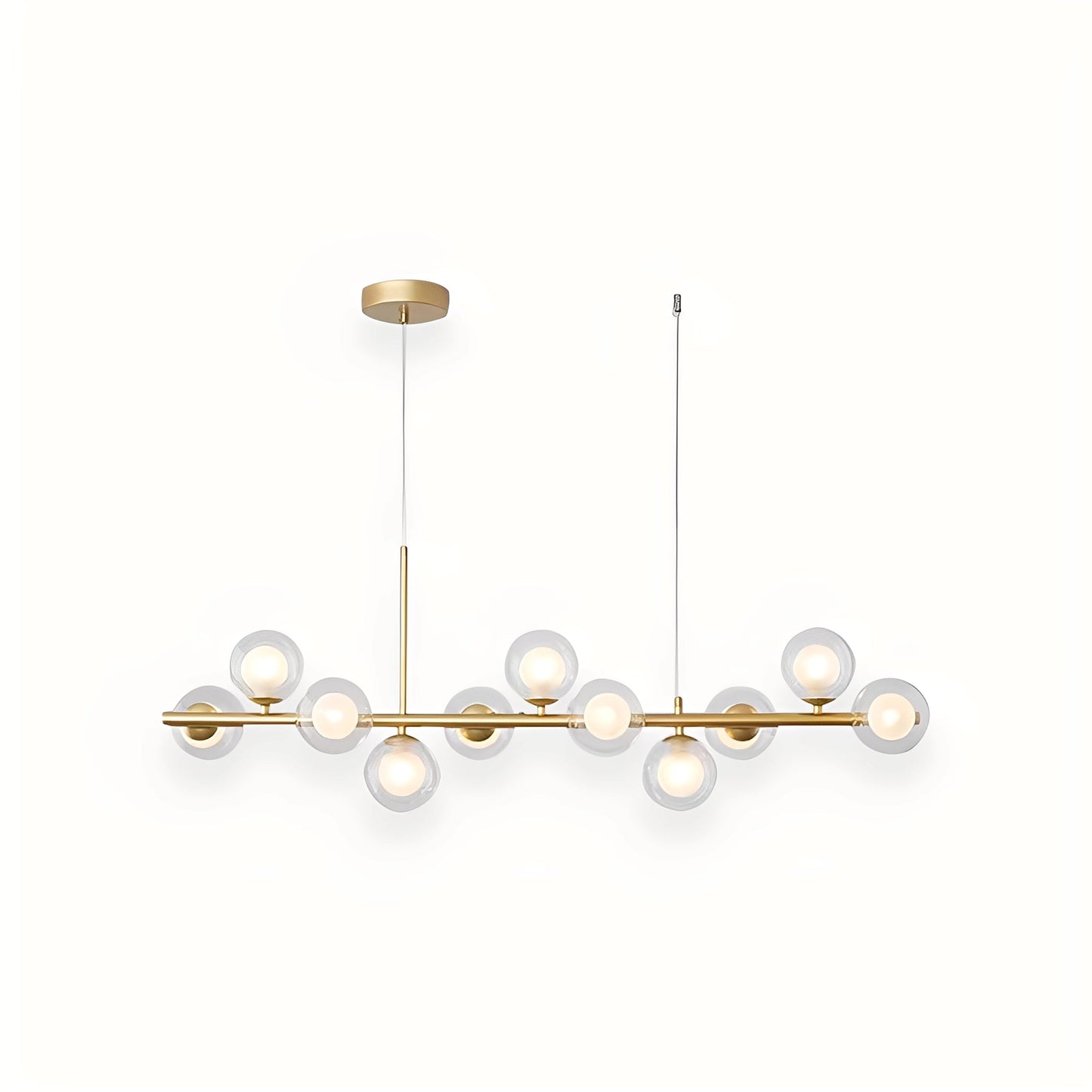 Leonie – Lustre Minimaliste en Verre et Haricots