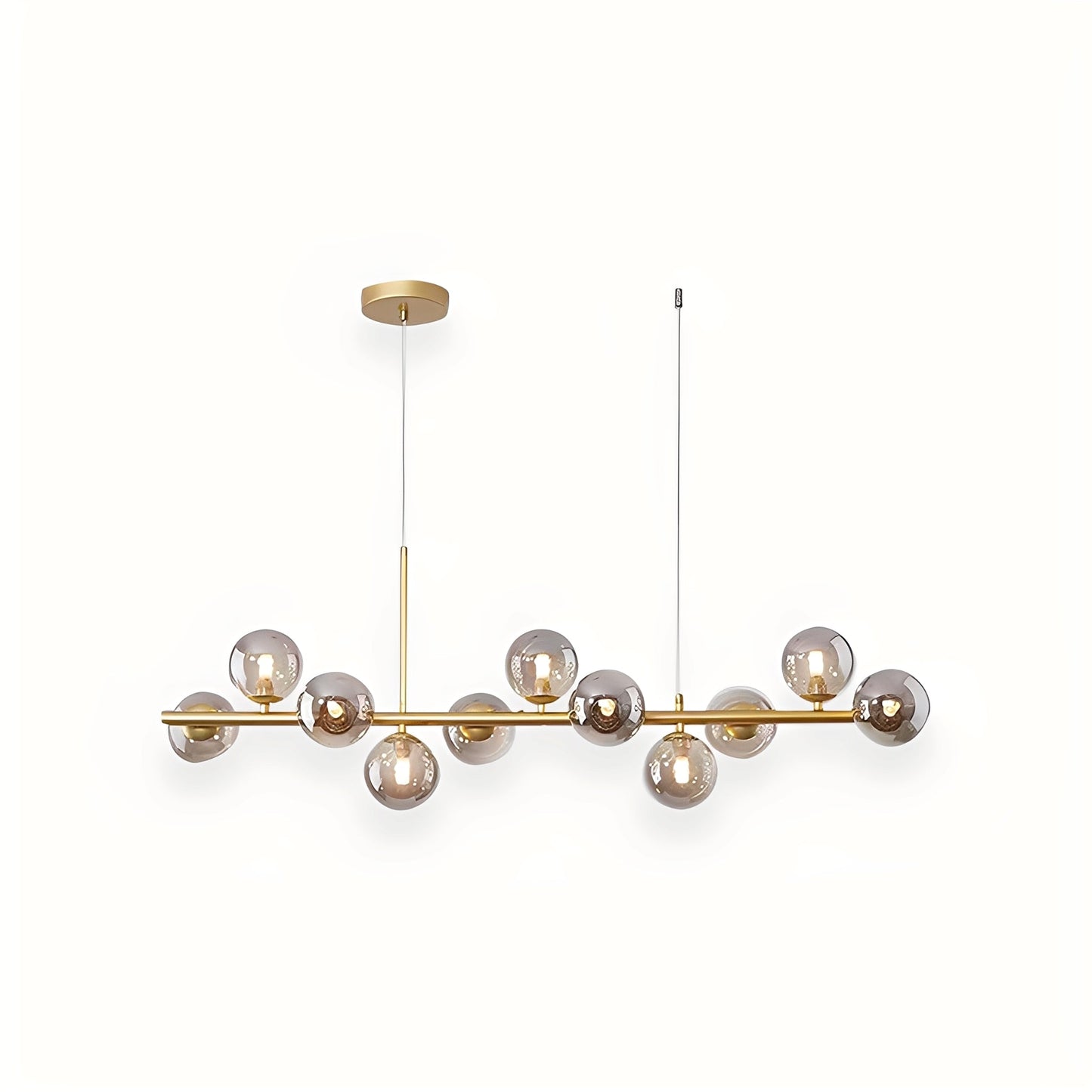 Leonie – Lustre Minimaliste en Verre et Haricots