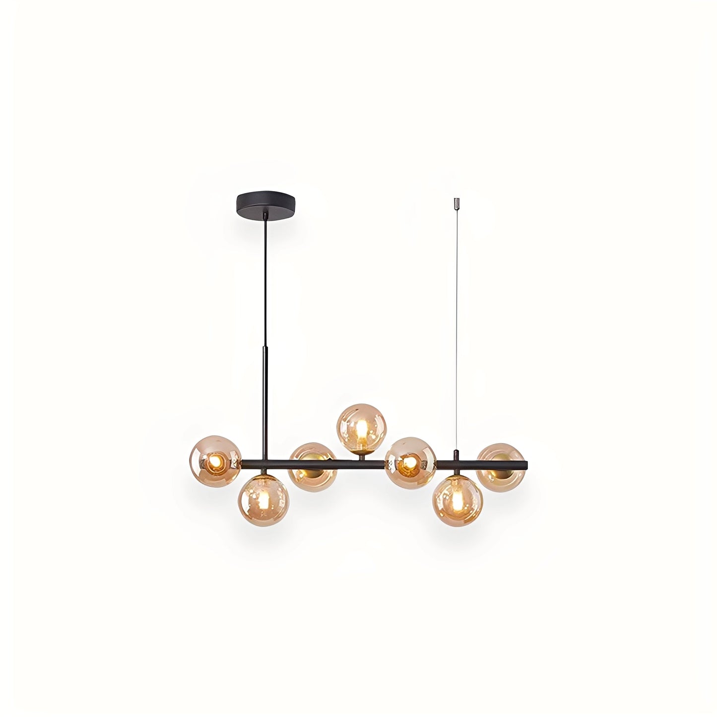 Leonie – Lustre Minimaliste en Verre et Haricots