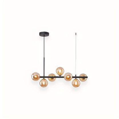 Leonie – Lustre Minimaliste en Verre et Haricots