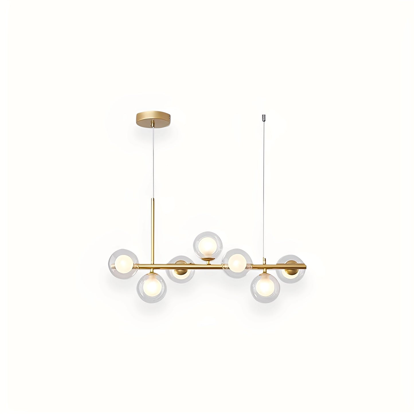 Leonie – Lustre Minimaliste en Verre et Haricots