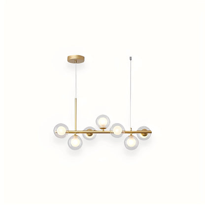 Leonie – Lustre Minimaliste en Verre et Haricots