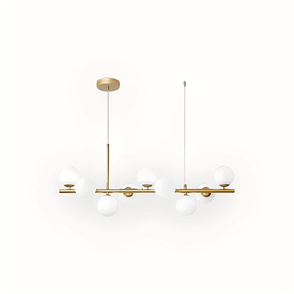 Leonie – Lustre Minimaliste en Verre et Haricots