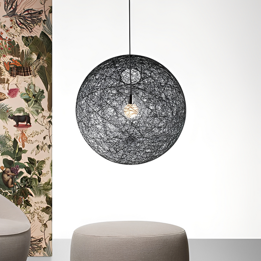 Nali – Lampe suspendue en corde de chanvre tressée à la main