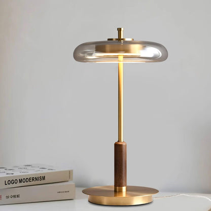 Redondo – Élégante lampe de table LED en métal et verre
