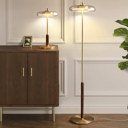 Redondo – Élégante lampe de table LED en métal et verre