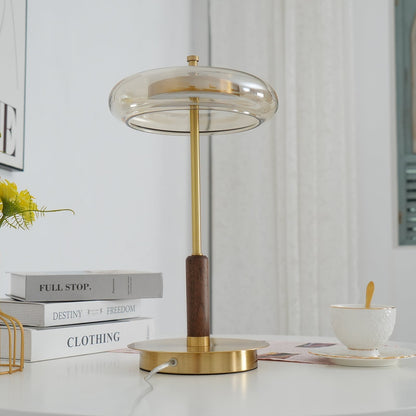 Redondo – Élégante lampe de table LED en métal et verre