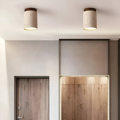 Eira – Plafonnier en Pierre de Grotte Jaune