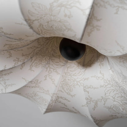 Nicole – Plafonnier rétro français avec abat-jour en tissu