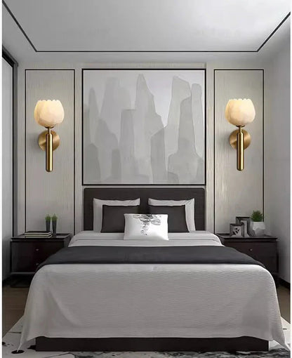 Aurora – Applique murale en cuivre et marbre