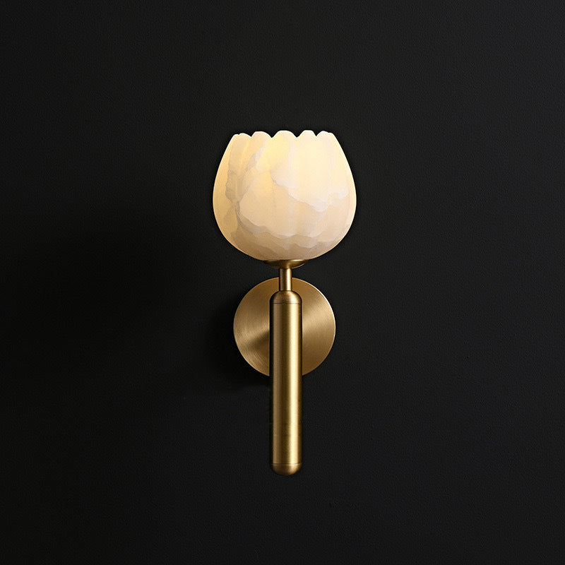 Aurora – Applique murale en cuivre et marbre