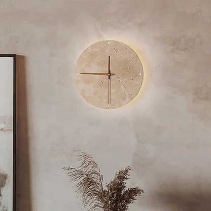 Yorin – Horloge Murale en Pierre Naturelle Wabi-Sabi