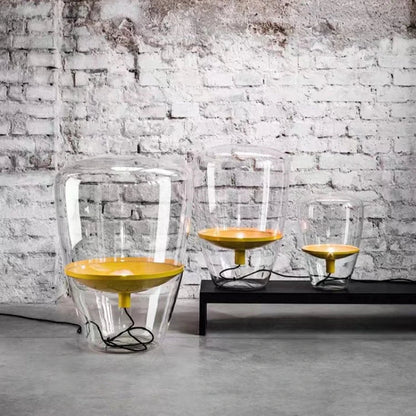 AuroraGlow – Lampe de table en verre designer scandinave