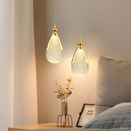 Himari – Suspension en cristal dorée