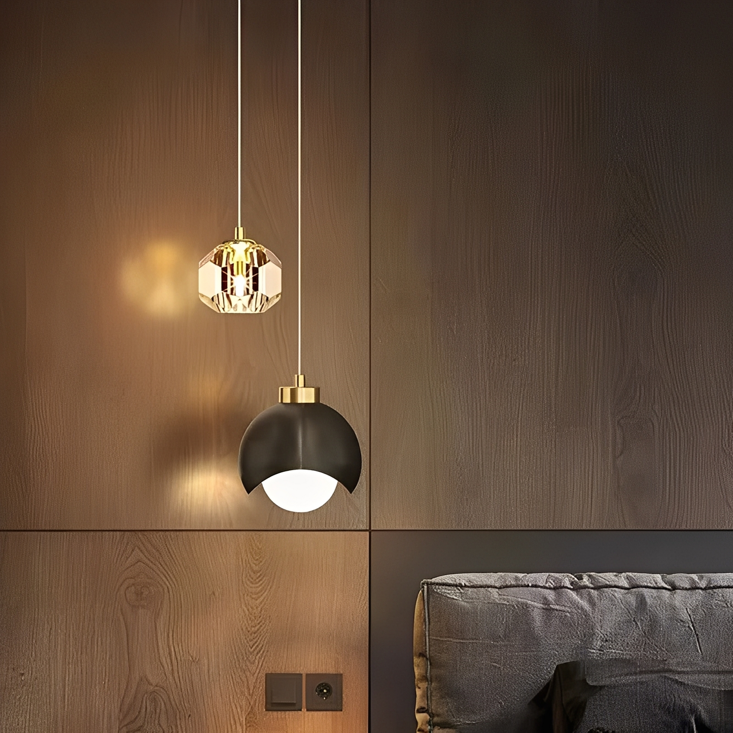 Zaldy – Luxueux luminaire en cristal doré