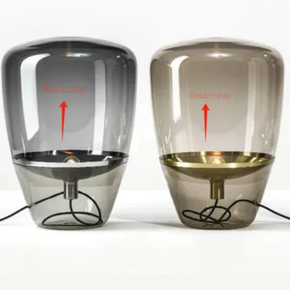 AuroraGlow – Lampe de table en verre designer scandinave