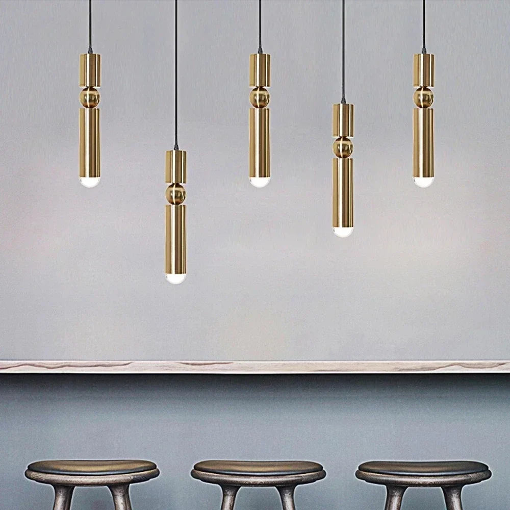 Aurea – Élégante Lampe Suspendue LED Dorée