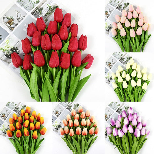 Bouquet de tulipes artificielles au rendu naturel