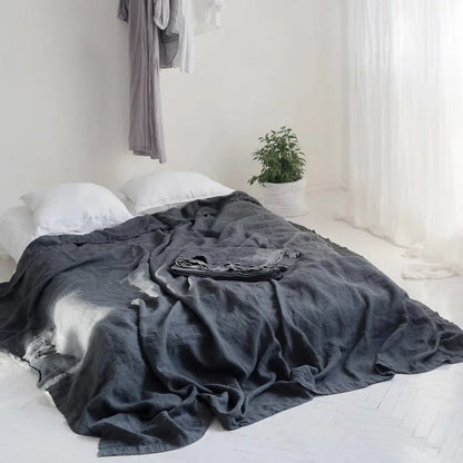 Drap-housse en lin et coton respirant