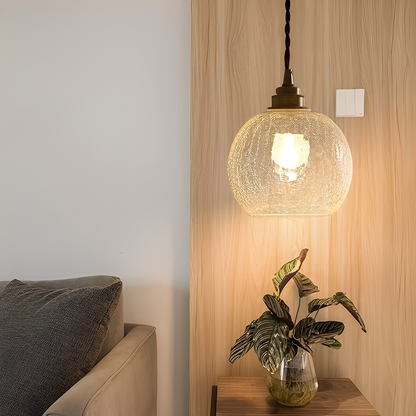 Claudine – Lustre Rétro en Laiton et Verre