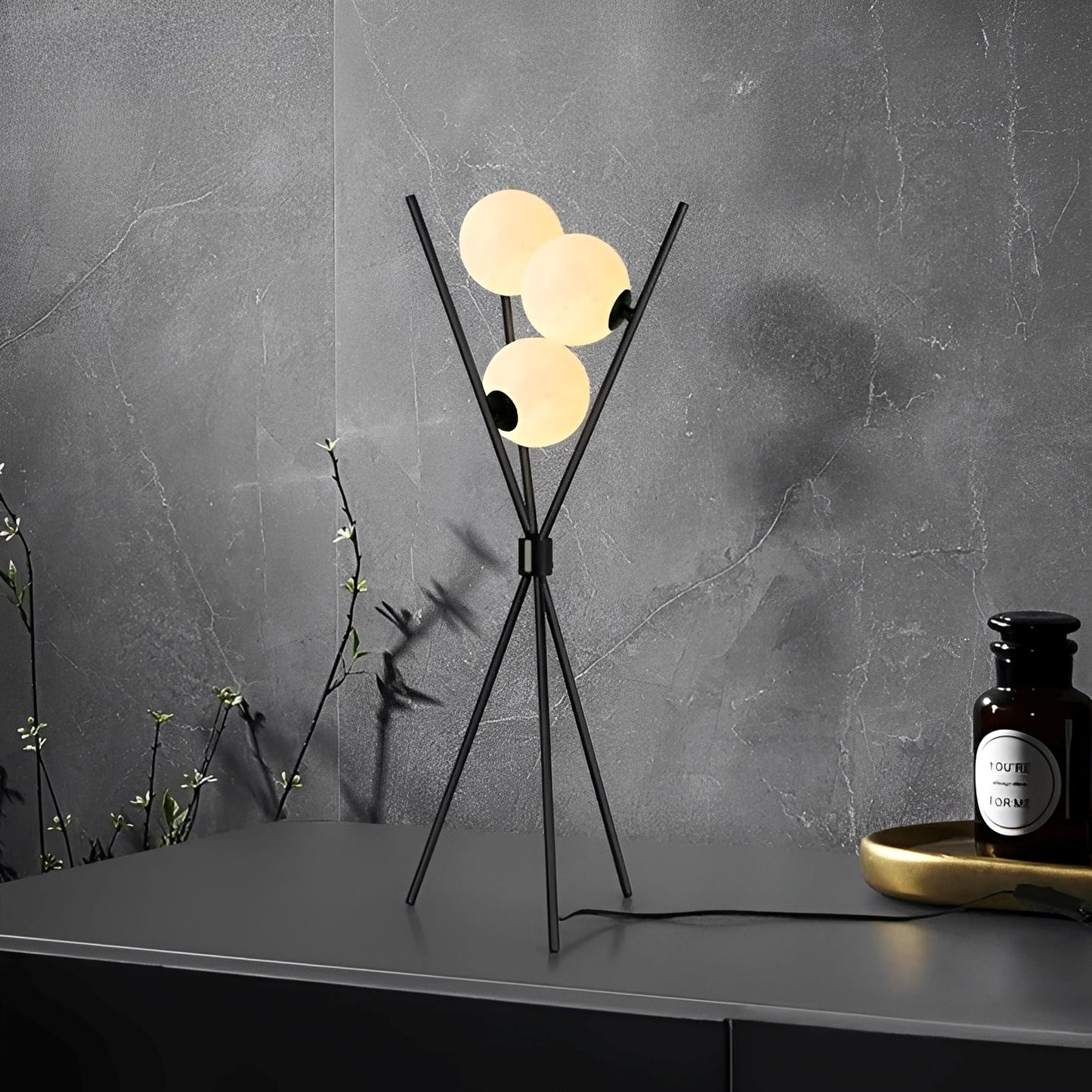 Analie – Lampe sur pied minimaliste design lune