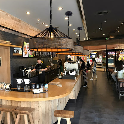 Ronan – Suspension en fer avec corde de chanvre rétro