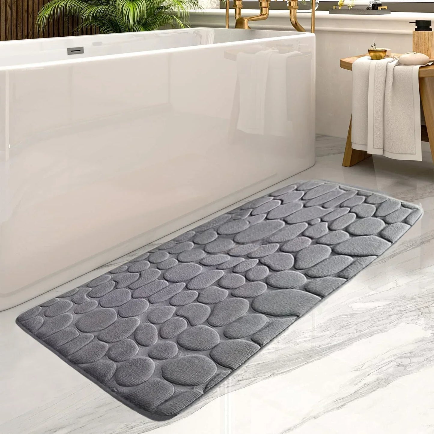 Éclair d'Eau – Tapis de bain ultra-absorbant, antidérapant avec effet séchage rapide