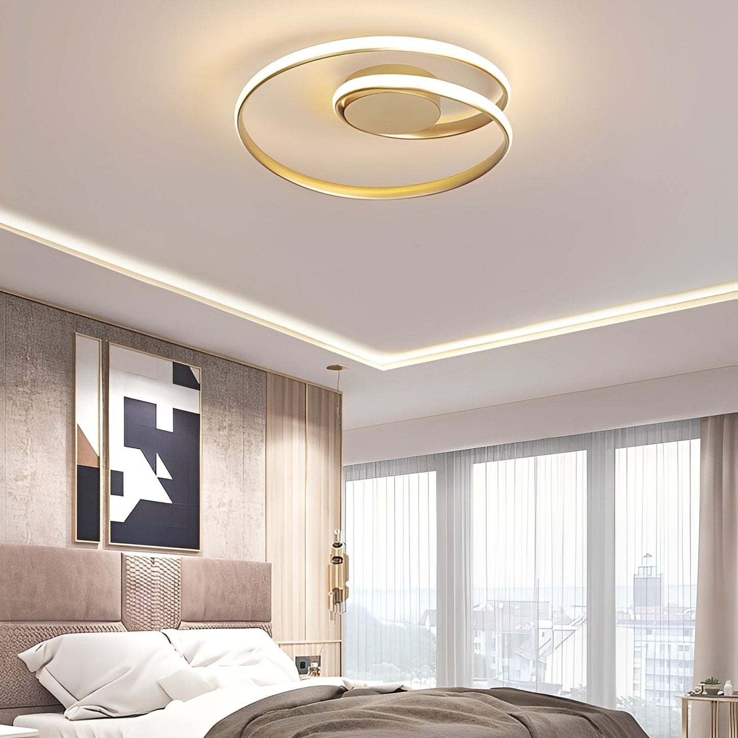 Lunari – Plafonnier LED Lotus Nordique