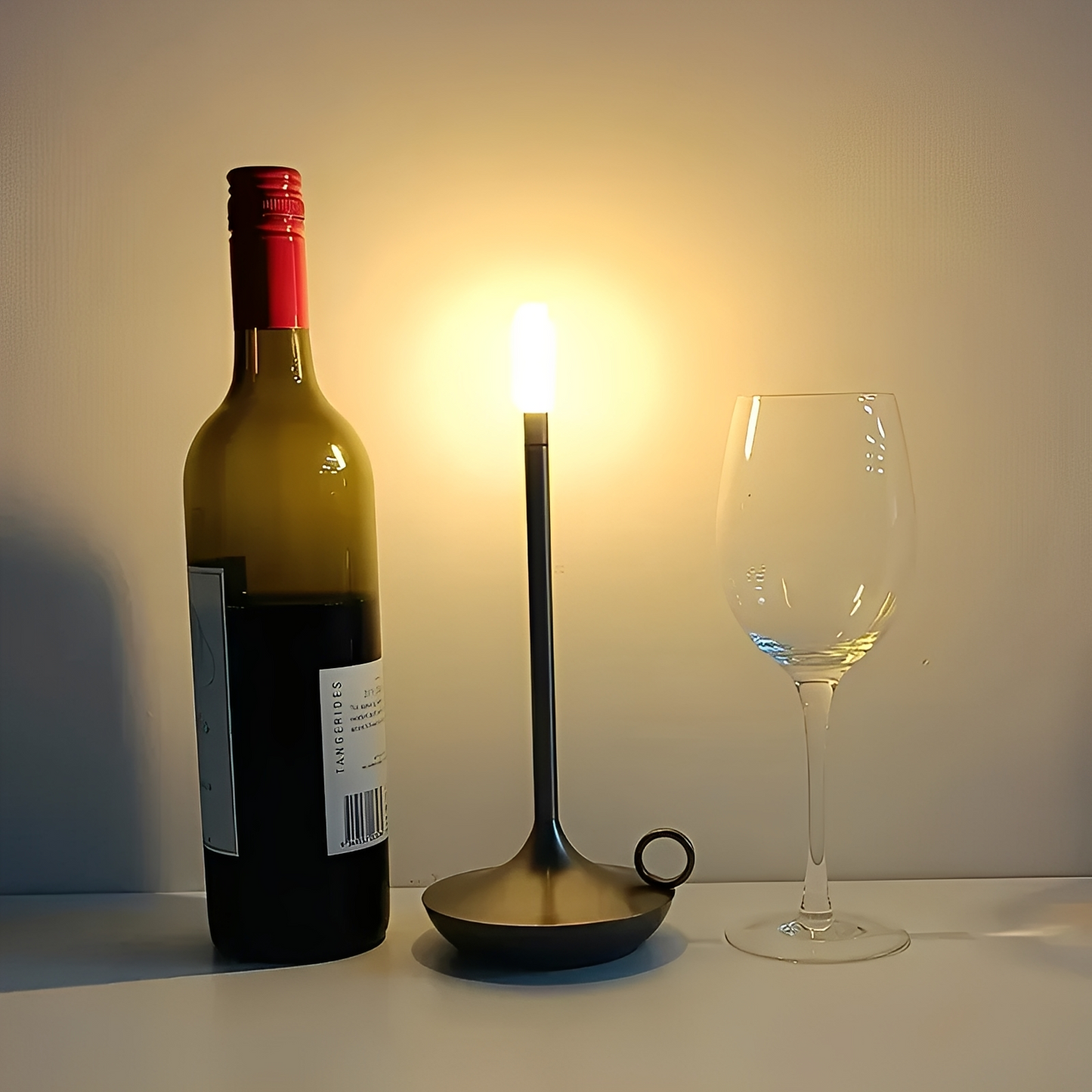 Marcelline – Lampe de Table Rétro Portable avec Effet de Lumière de Bougie