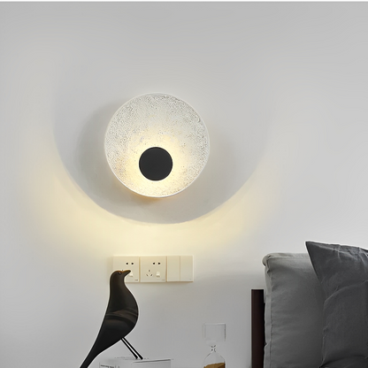 Lunaris – Applique murale ronde avec LED et design globe blanc