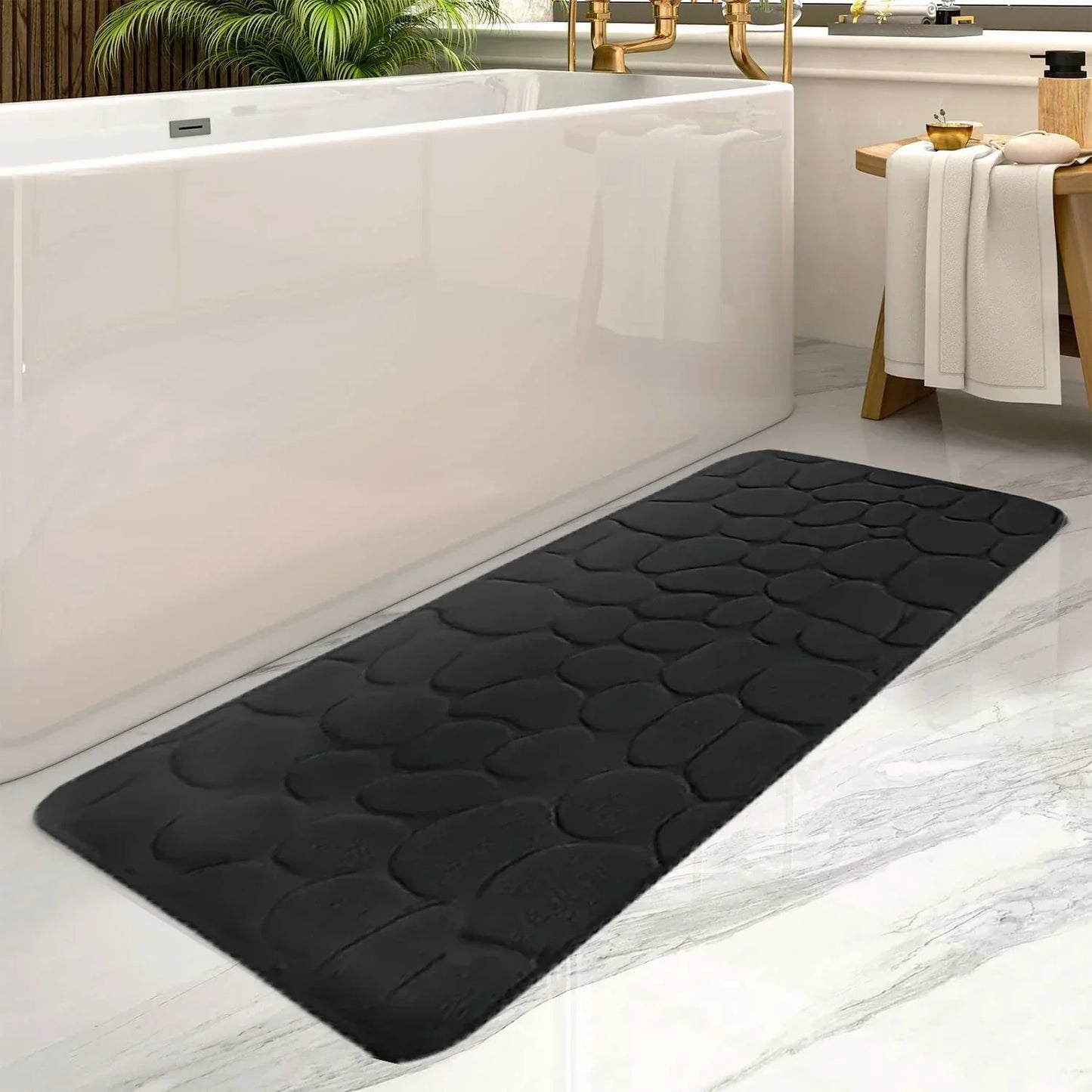 Éclair d'Eau – Tapis de bain ultra-absorbant, antidérapant avec effet séchage rapide