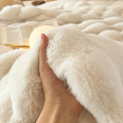 Couverture en velours à bulles pour le canapé et le bureau