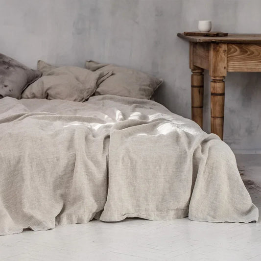 Drap-housse en lin et coton respirant