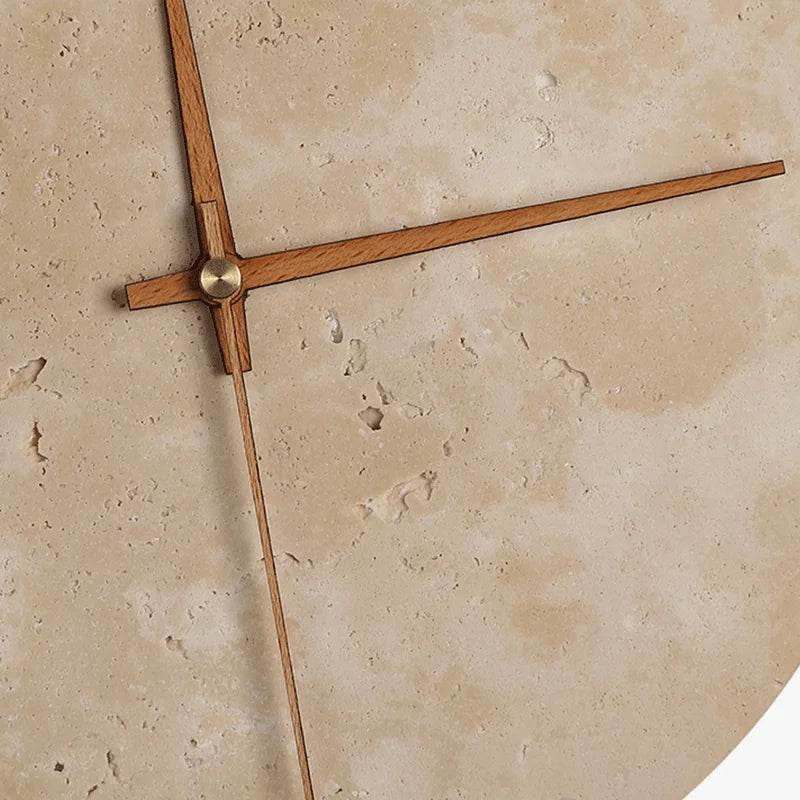 Yorin – Horloge Murale en Pierre Naturelle Wabi-Sabi