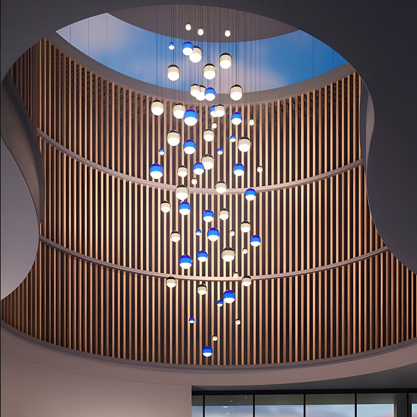 Mel – Suspension en verre coloré nordique