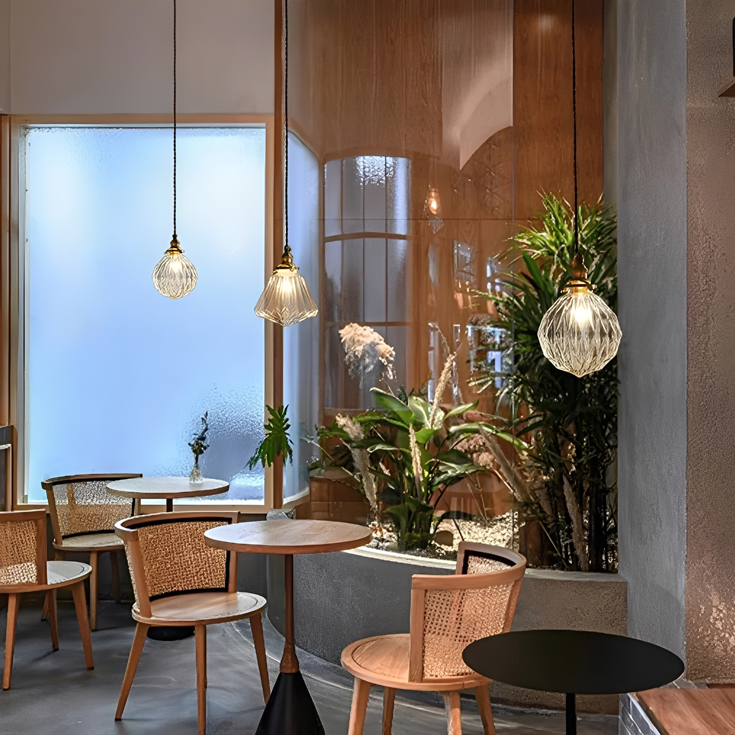 Claudine – Lustre Rétro en Laiton et Verre