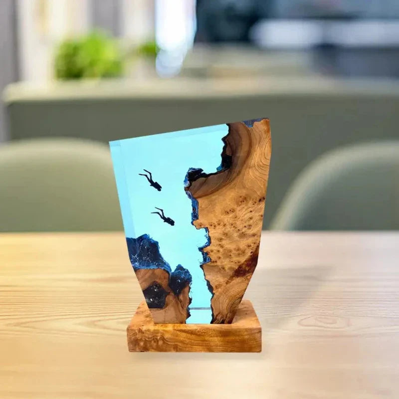 Aqualis – Lampe de table design karst océan pour moments marins élégants