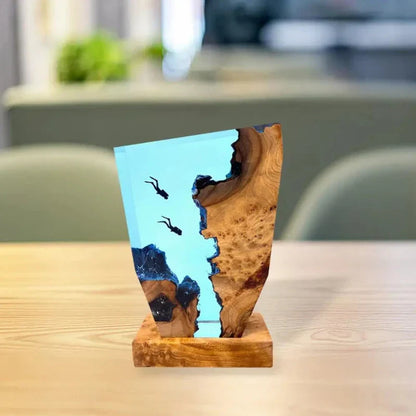 Aqualis – Lampe de table design karst océan pour moments marins élégants