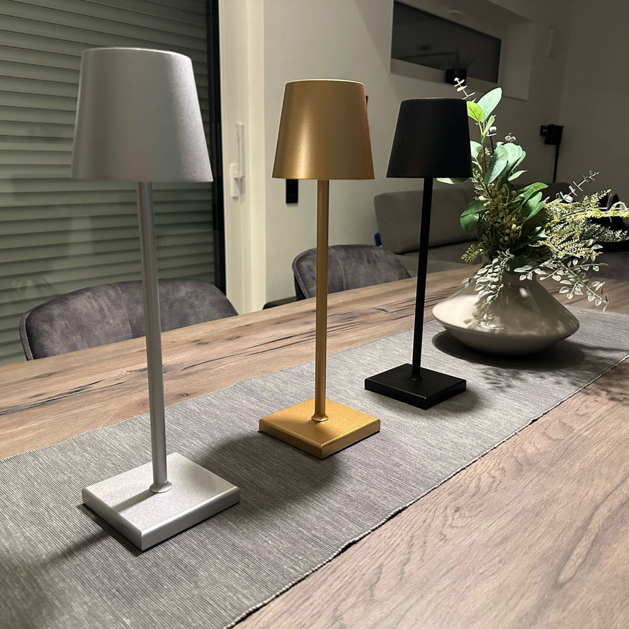 Lerio – Lampe de table de charge LED en aluminium