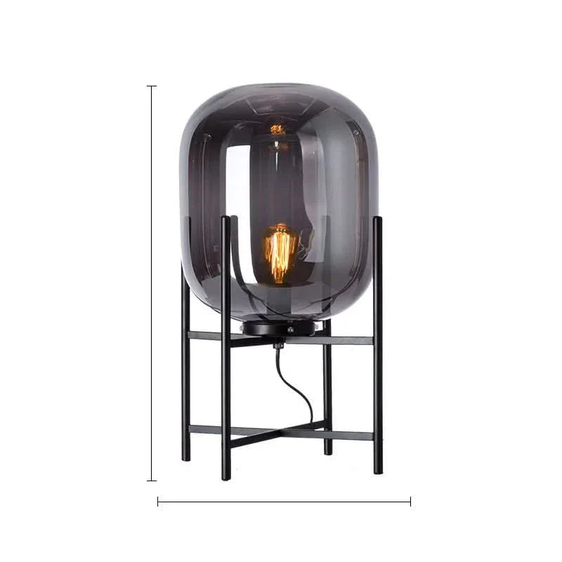 Riza – Lampe de table tétrapode en verre scandinave