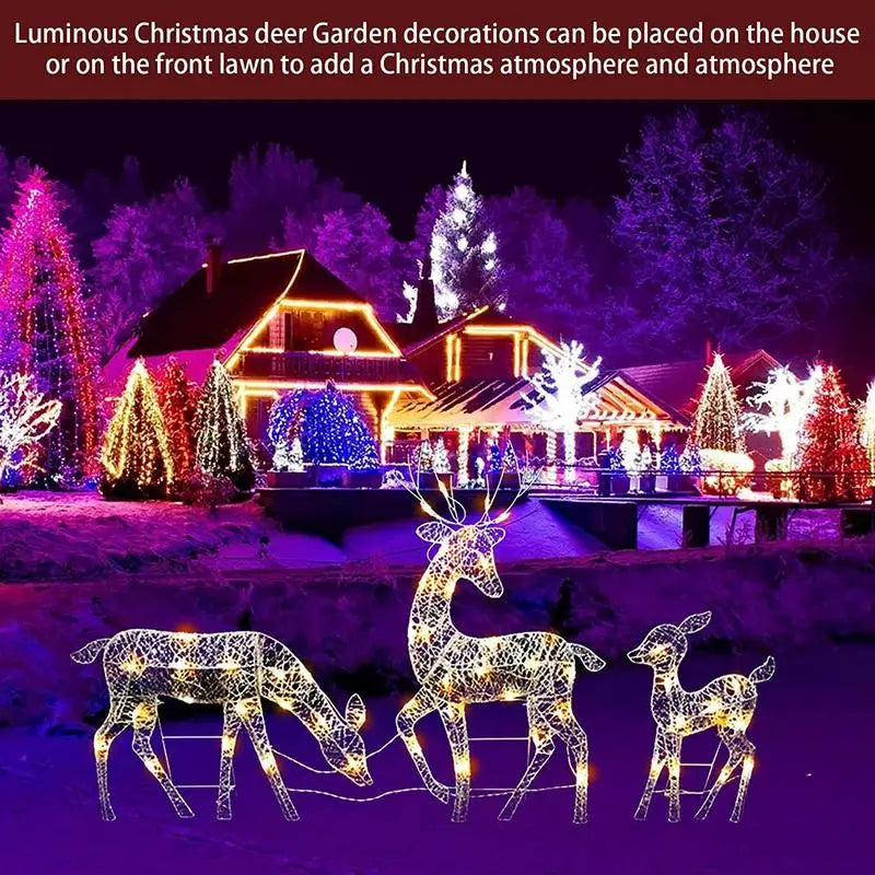 Décoration Lumineuse "Famille Amour" pour l'Extérieur