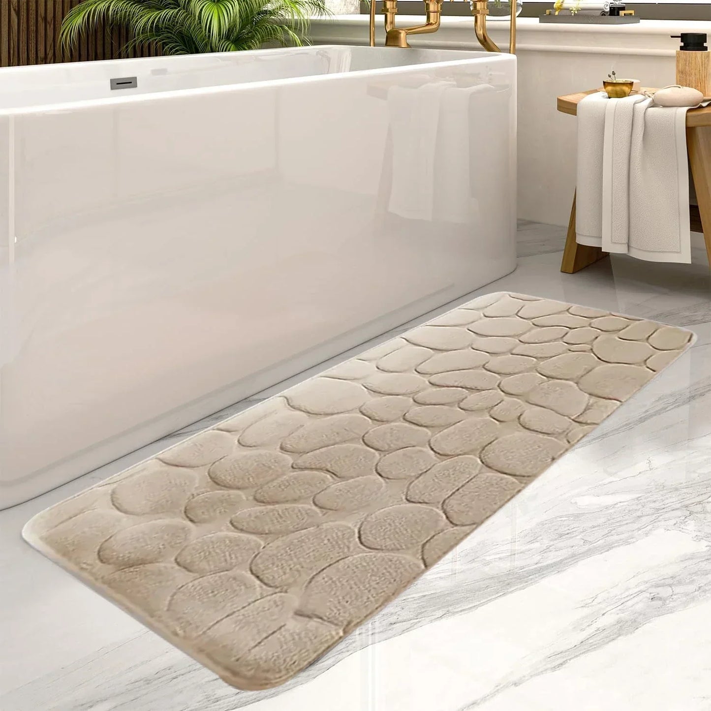 Éclair d'Eau – Tapis de bain ultra-absorbant, antidérapant avec effet séchage rapide