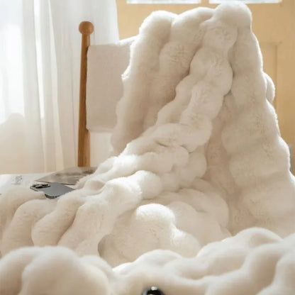 Couverture polaire douce et confortable en fourrure