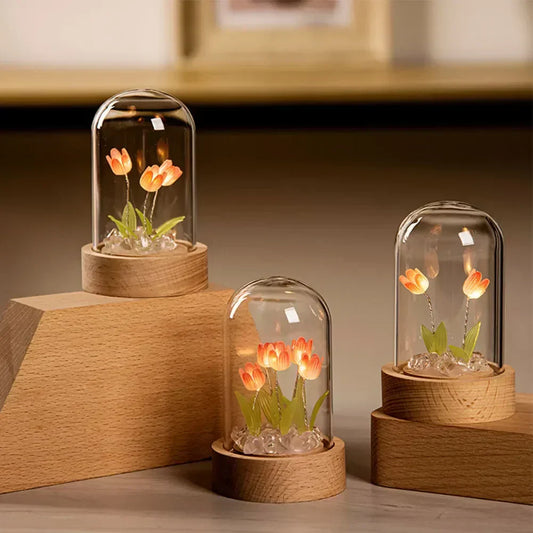 Amira – Lampe de Nuit Tulipes Fait Main
